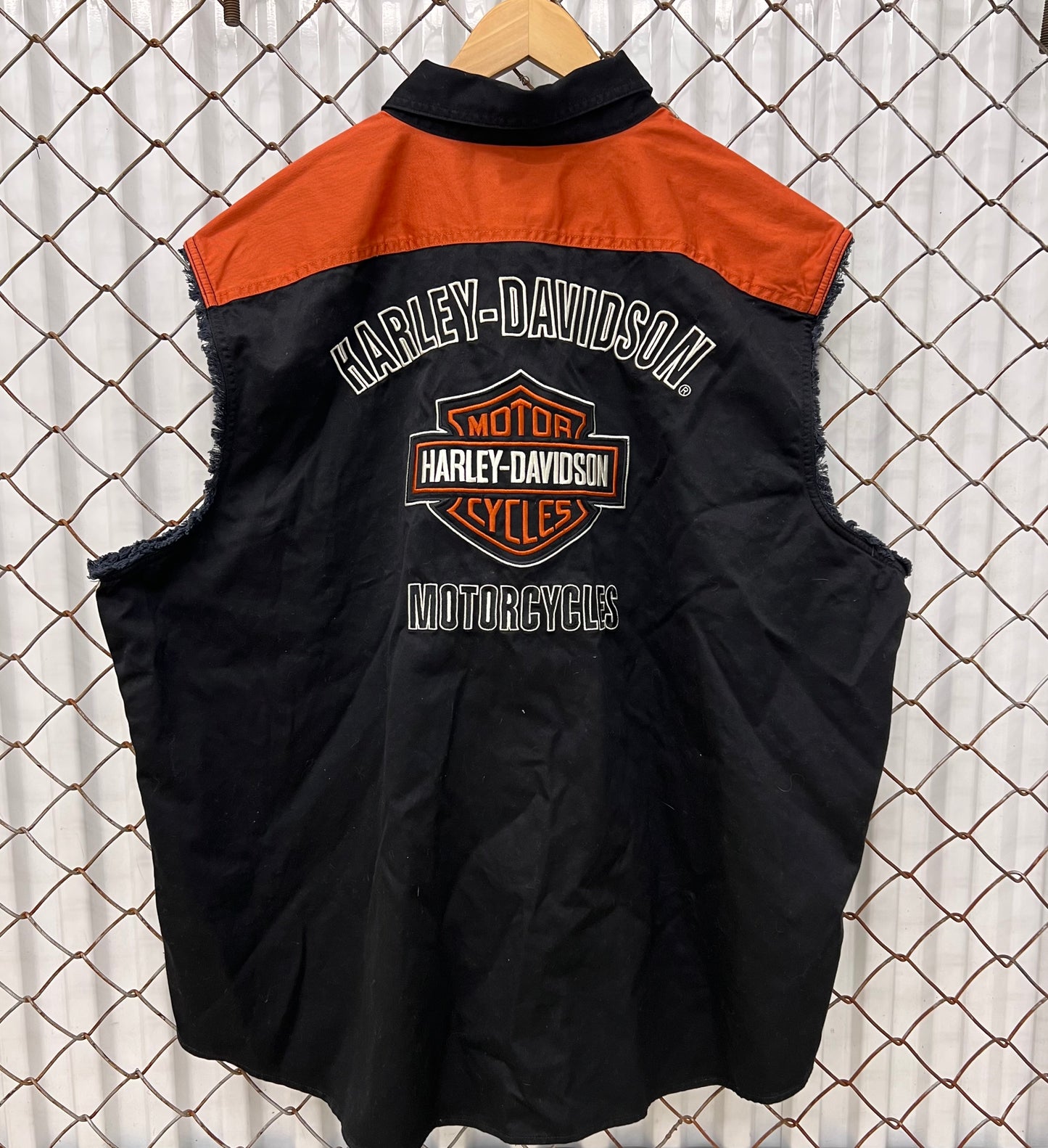 Harley Davidson Distressed Button Up Shirt