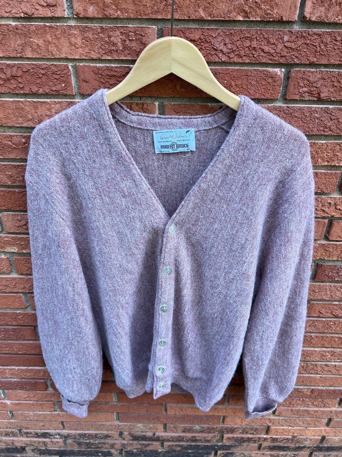 Vintage 70s Arnold Palmer Cardigan Sweater