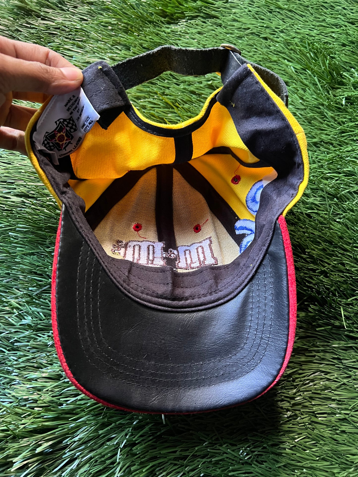 Vintage 2000s Ken Schrader Jeff Hamilton M&M Strap Back Hat