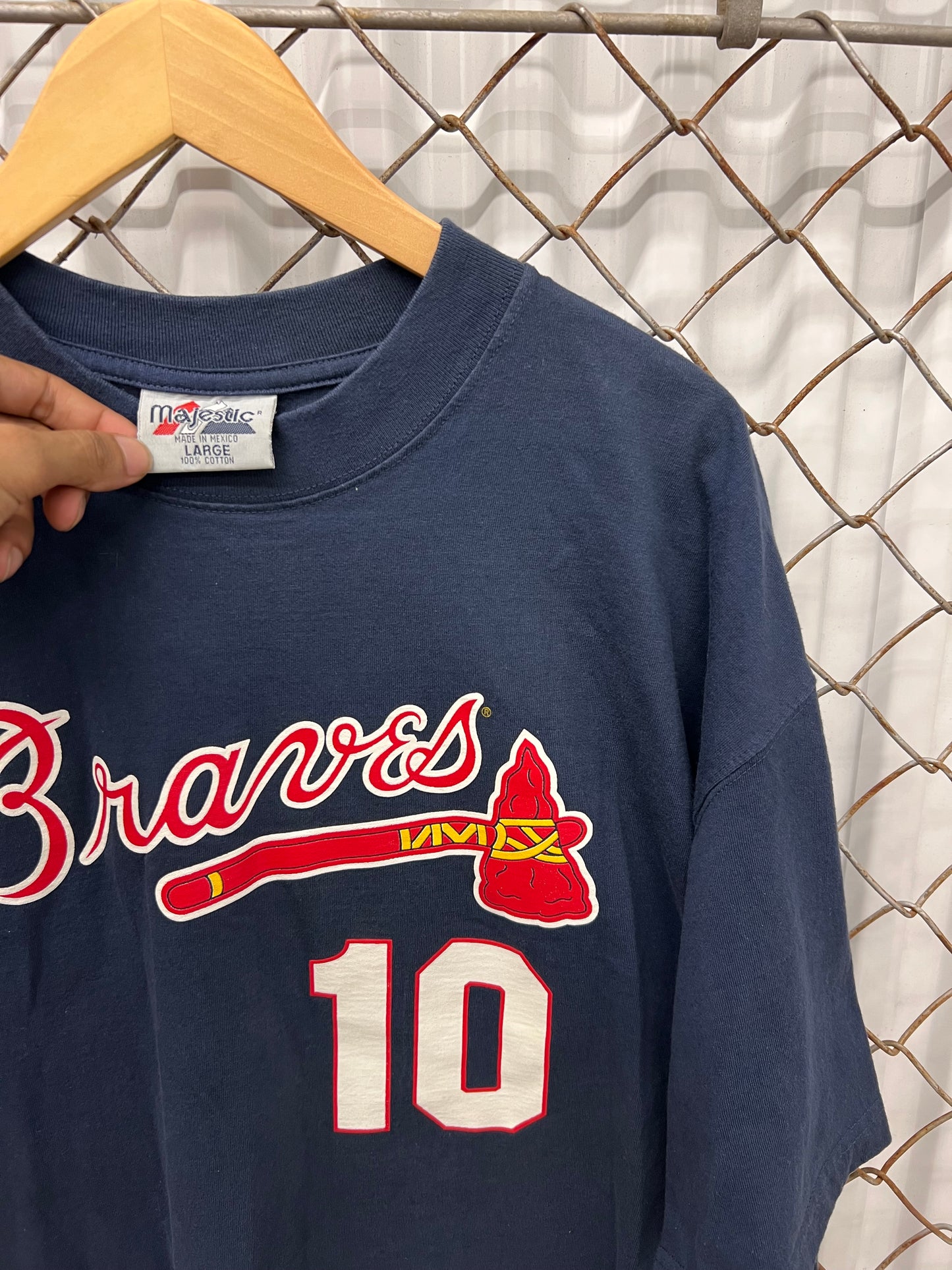 Vintage 90s Atlanta Braves Chipper Jones Shirt