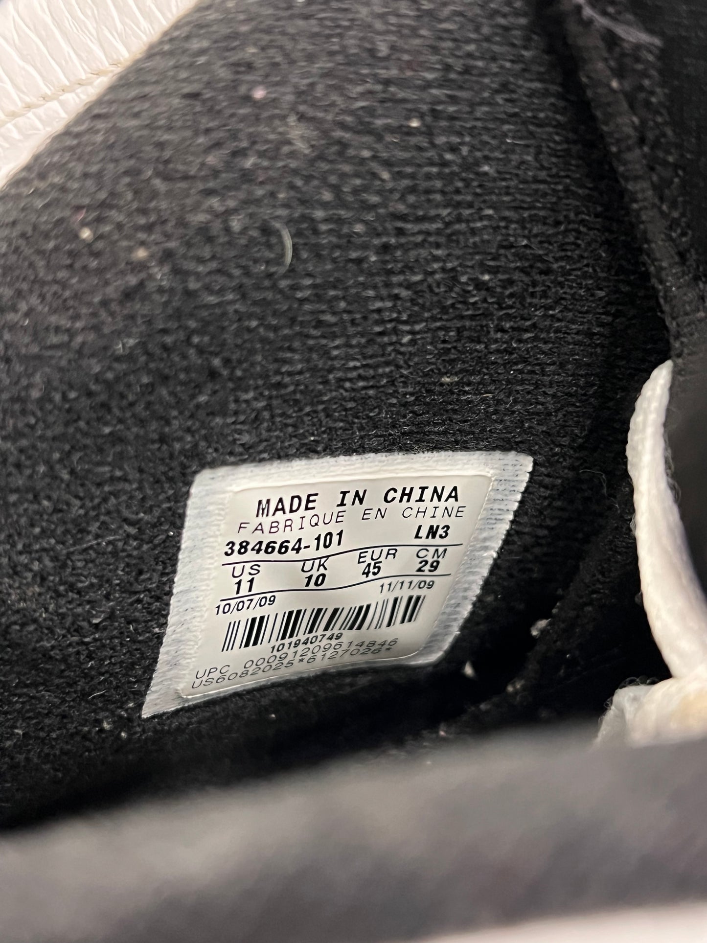 2010 Air Jordan Retro 6 Oreo - Size 11