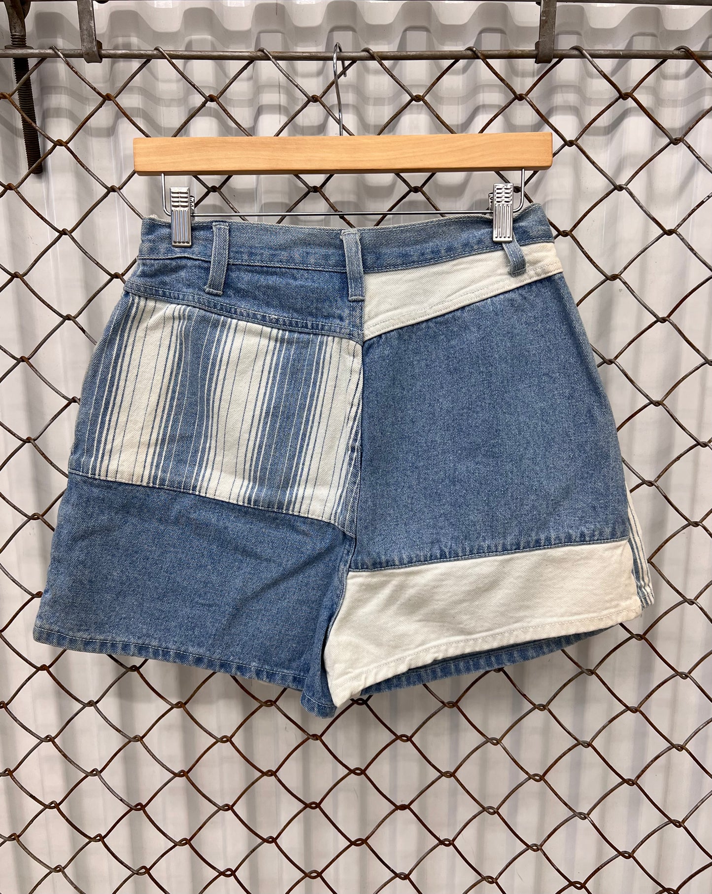 Vintage 90's Vertical Striped Good Fellows Denim Shorts