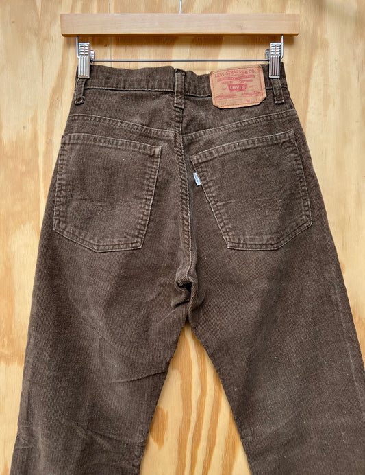 Vintage 517 Brown Cord Flare Size 28x30 27x29.5