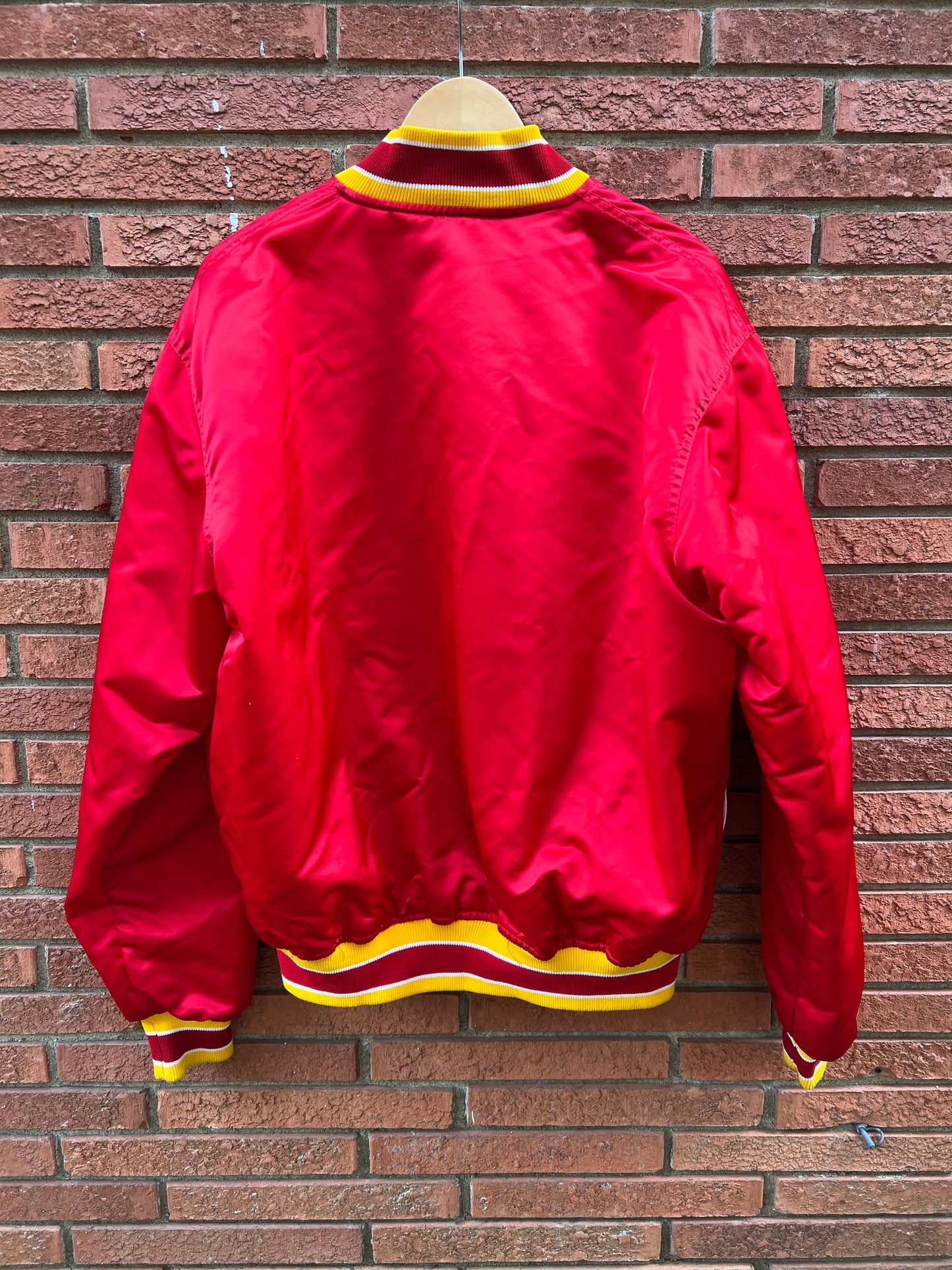 Vintage 80s Starter Satin Atlanta Hawks Bomber Jacket