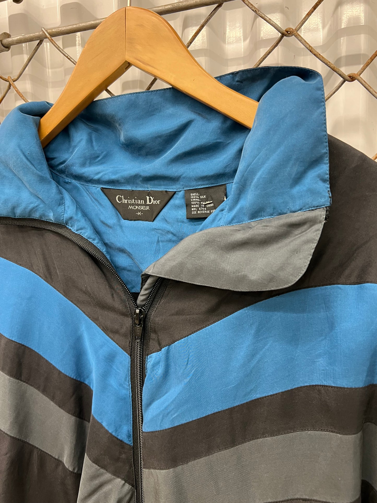 Vintage 90s Christian Dior Silk Windbreaker Jacket