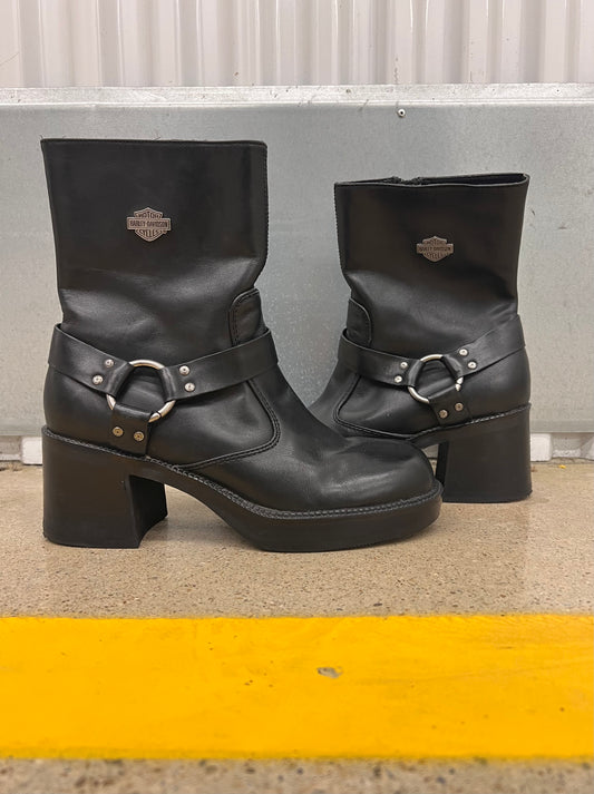 Women’s Harley Davidson Platform Boots - Size 8.5