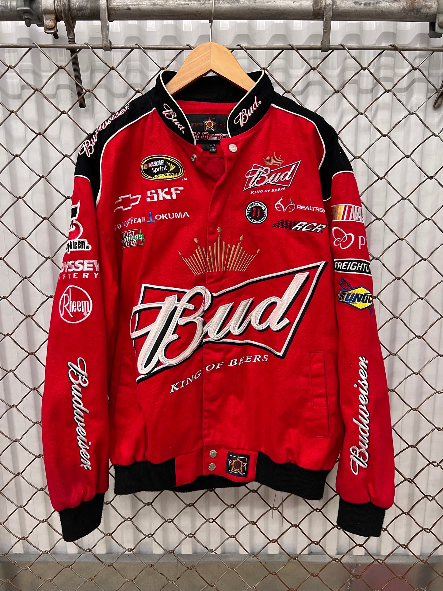 Vintage 2000s Dale Earnhardt Jr Budweiser NASCAR Jacket