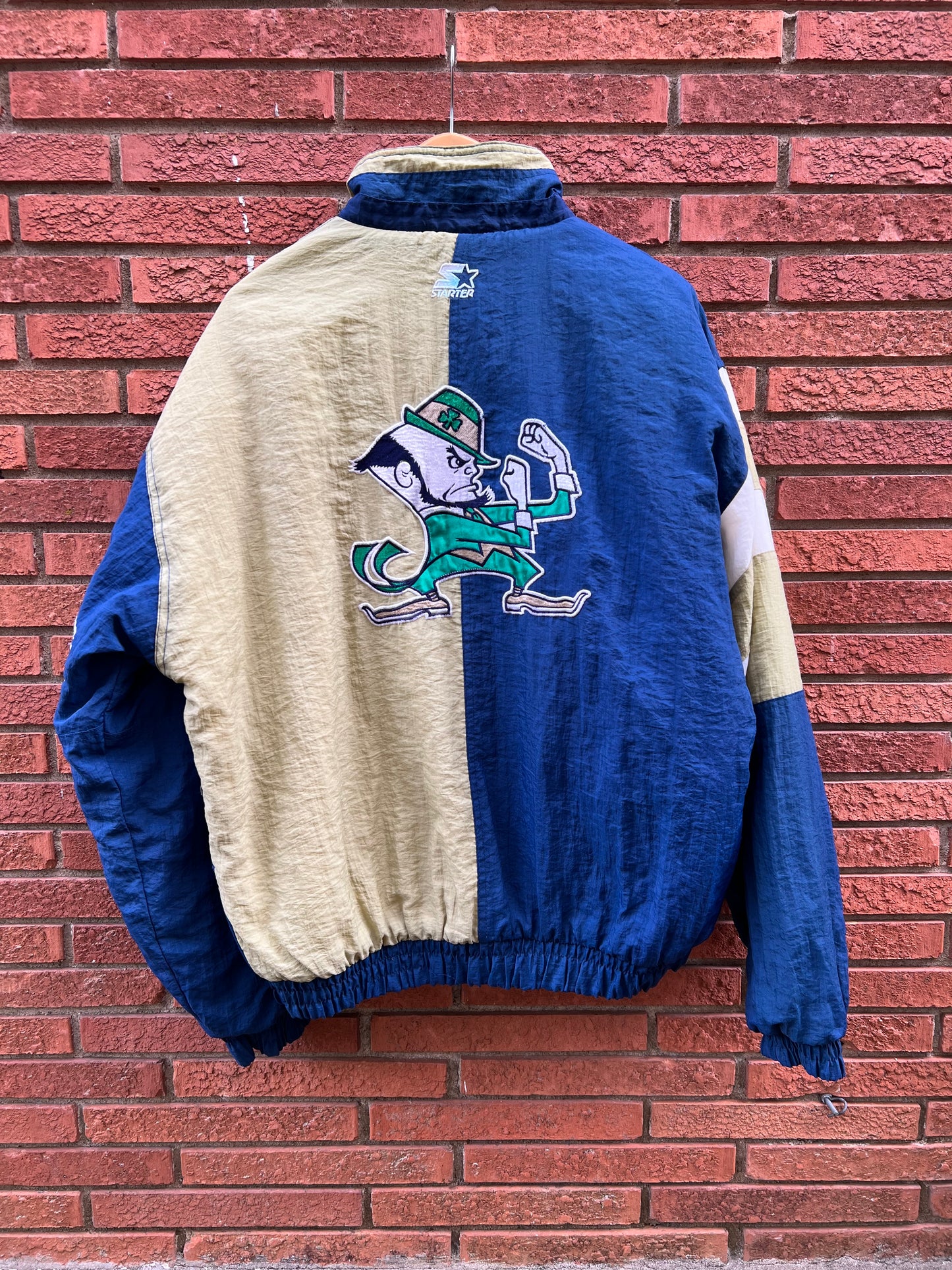 Vintage 90s Notre Dame Starter Coat Jacket