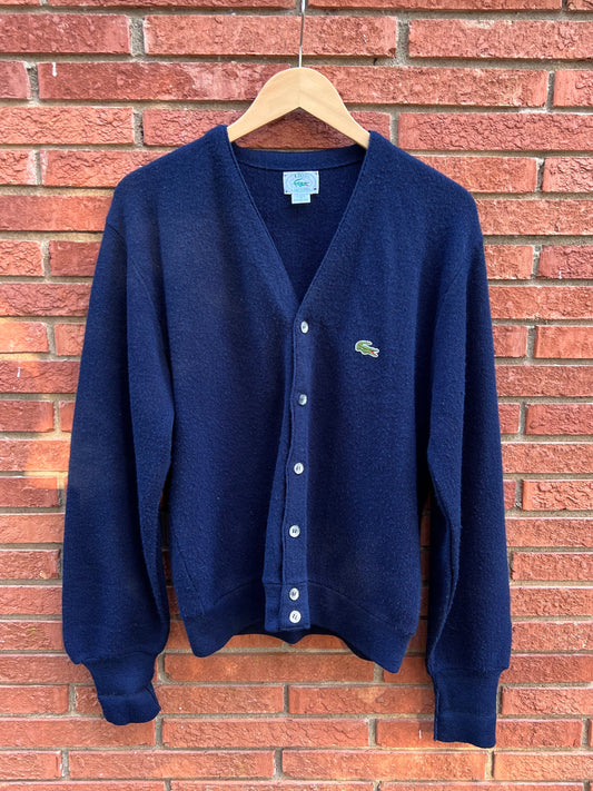 Vintage 80s Lacoste Cardigan Sweater