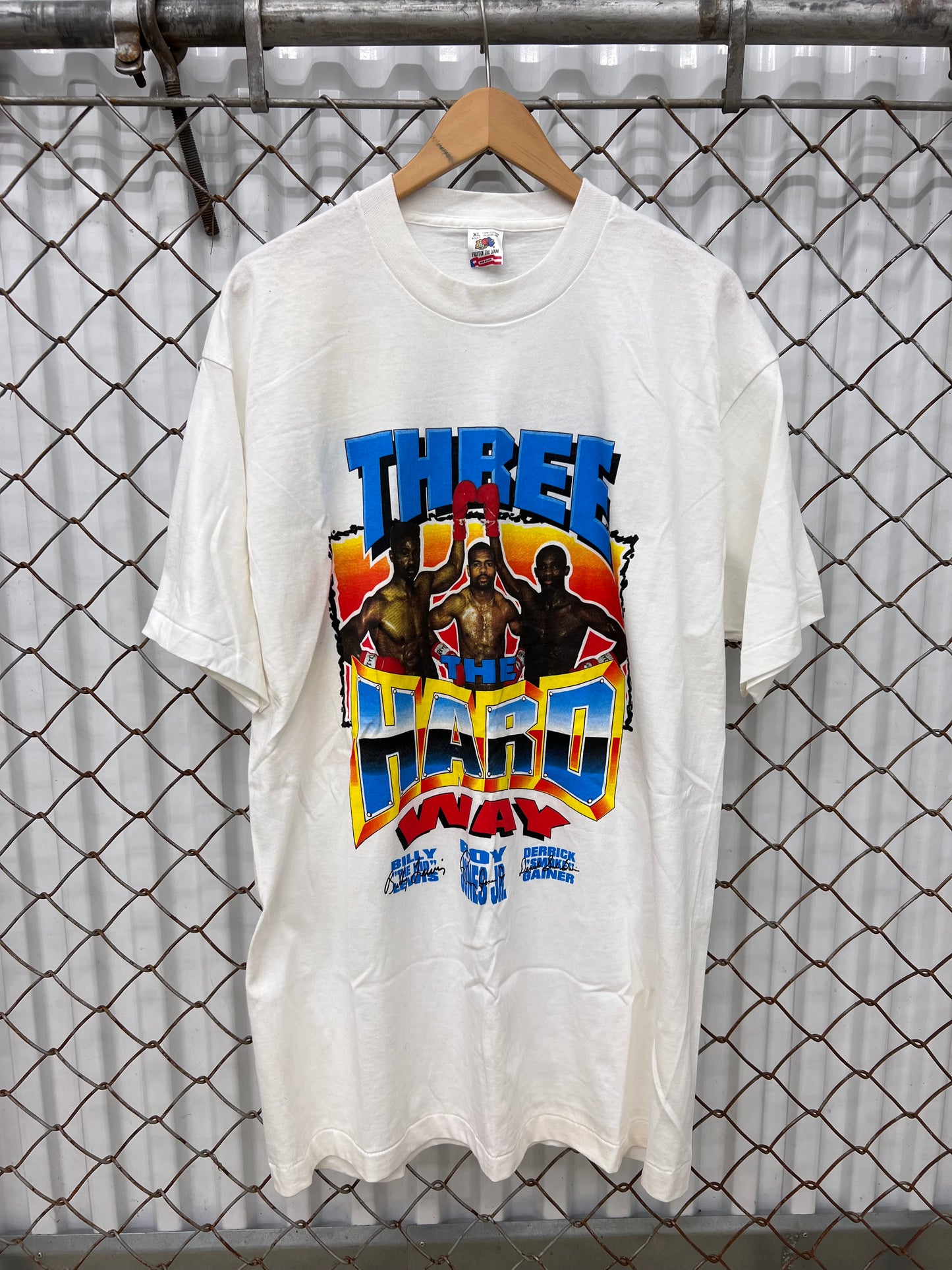 Vintage 90s Roy Jones Three The Hard Way Boxing Single Stitch Shirt