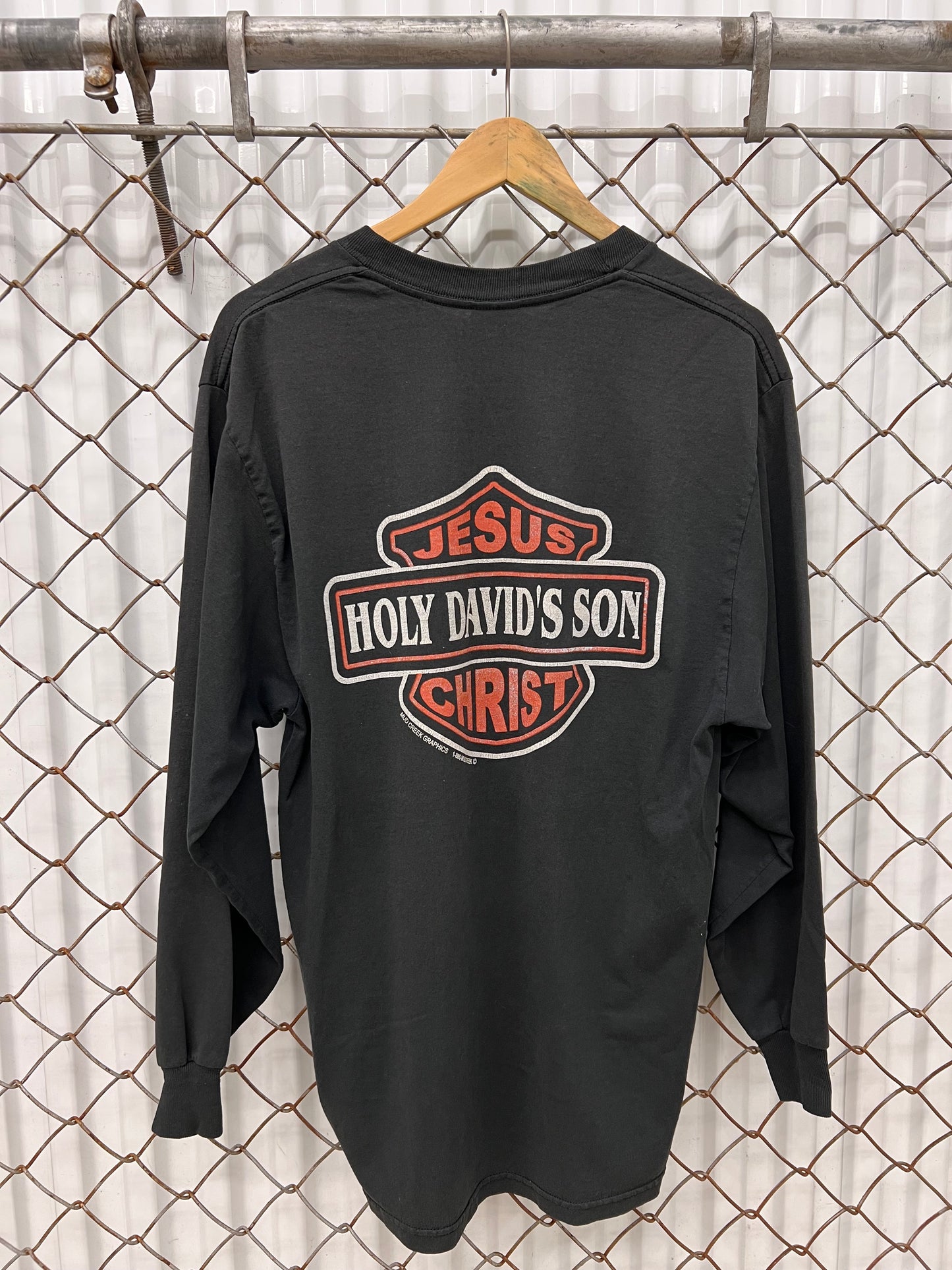 Vintage 90s Jesus Theme Harley Davidson Long sleeve Shirt