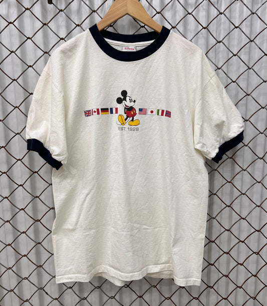 Vintage 2000s Disney Mickey Mouse Ringer Shirt
