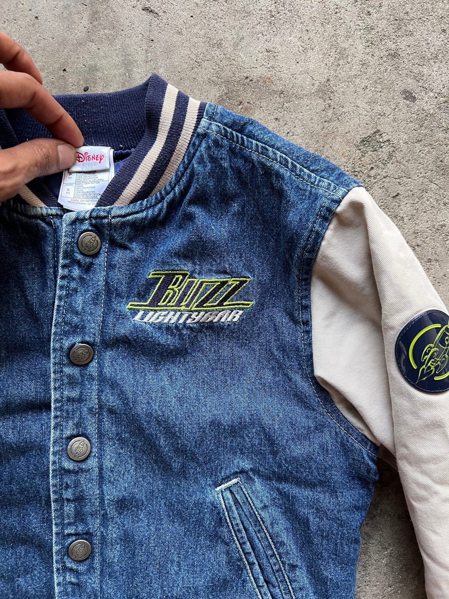 Vintage 90s Kids Disney Buzz Lightyear Varsity Jacket