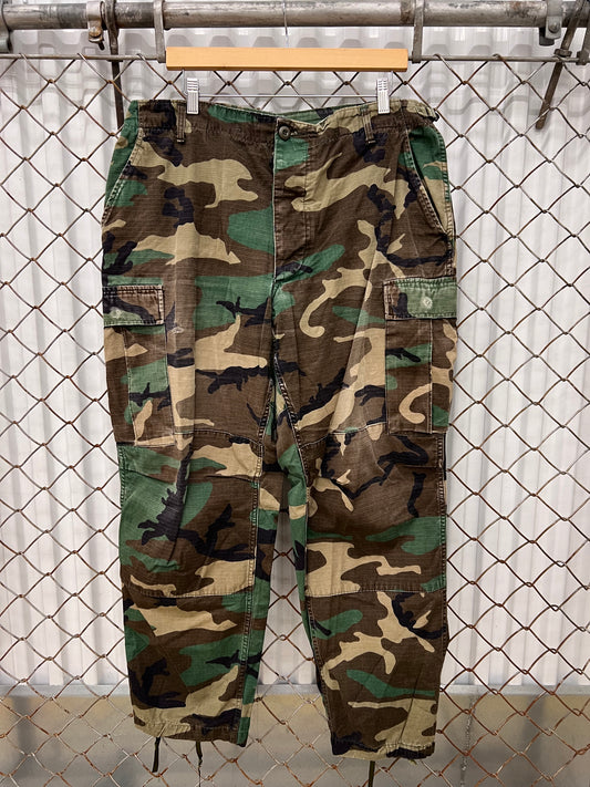 Vintage 90s Woodland Army Fatigues Size 32x30