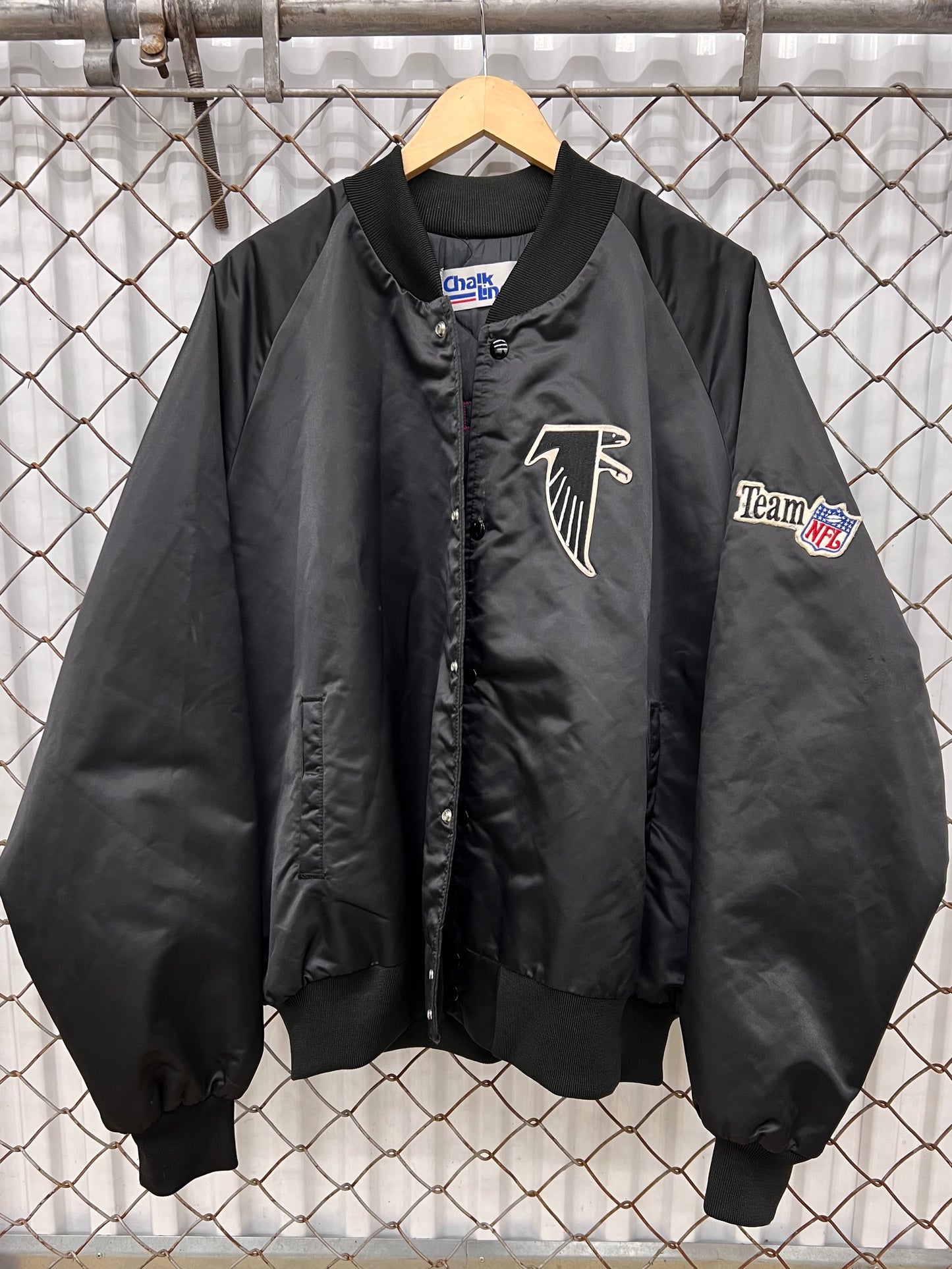 Vintage 90s Chalk Line Atlanta Falcons Satin Bomber Jacket