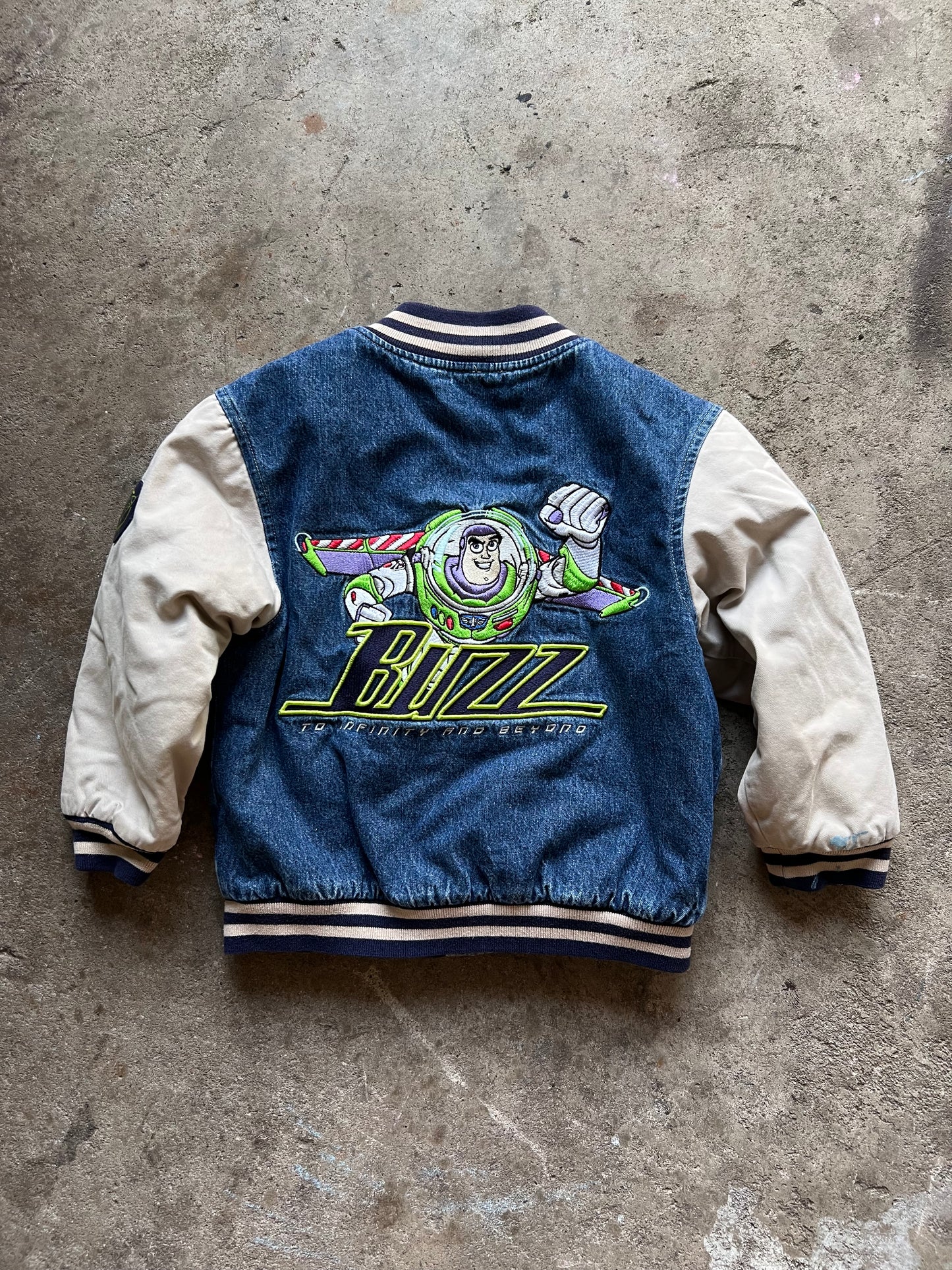 Vintage 90s Kids Disney Buzz Lightyear Varsity Jacket