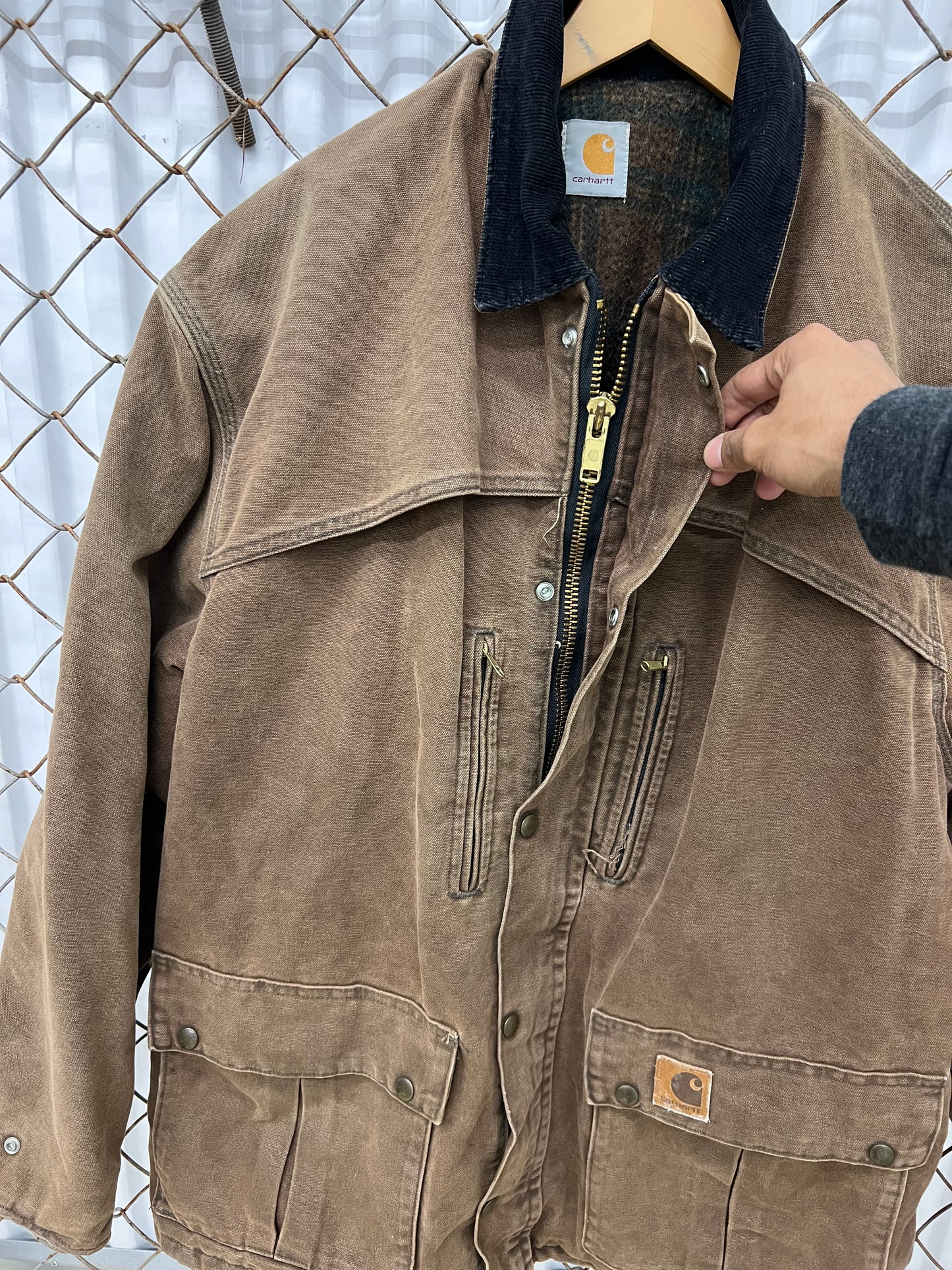 Vintage 90s Carhartt Chore Blanket Lined Jacket
