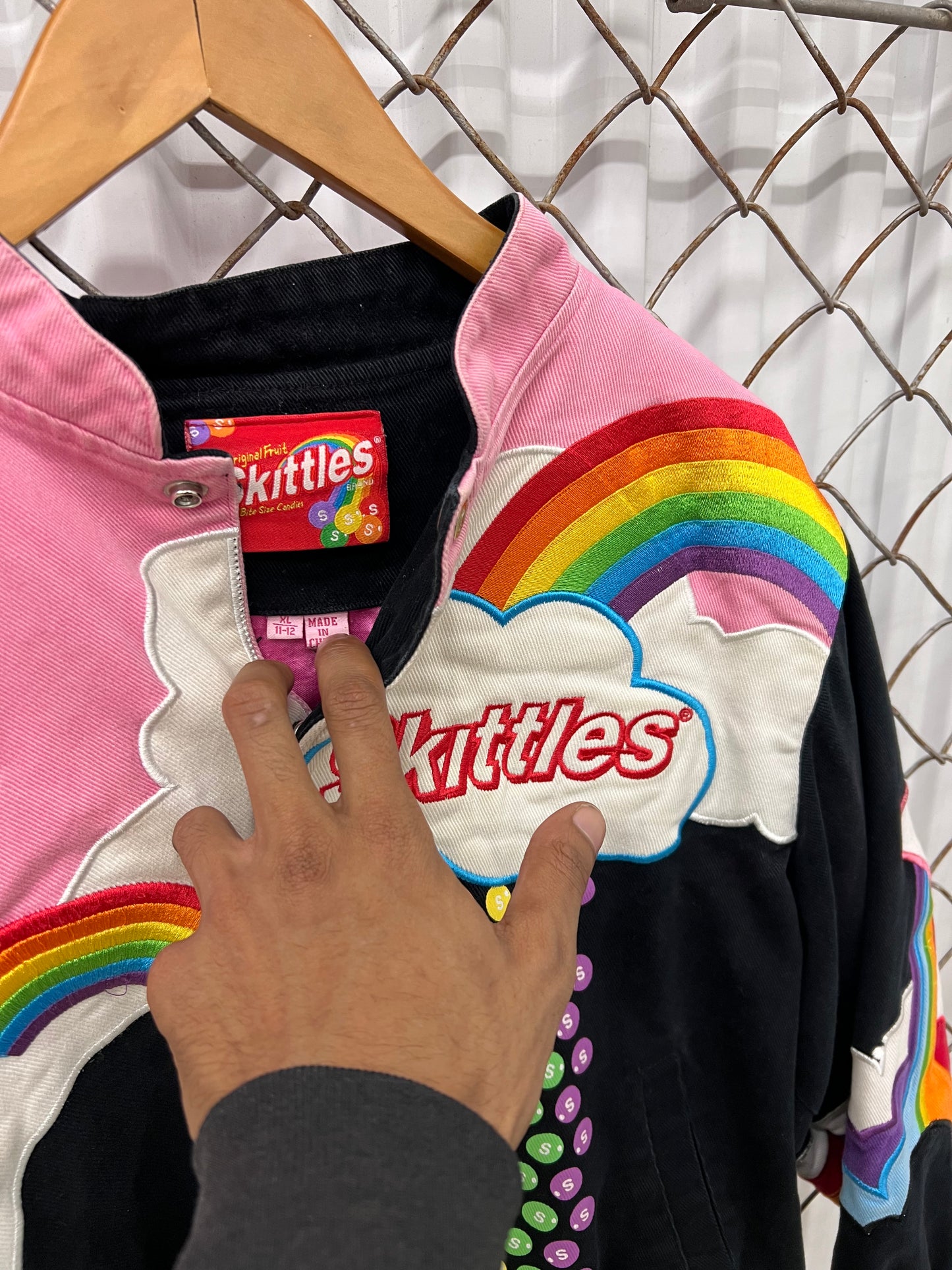 Vintage y2k NASCAR Skittles Jeff Hamilton Jacket