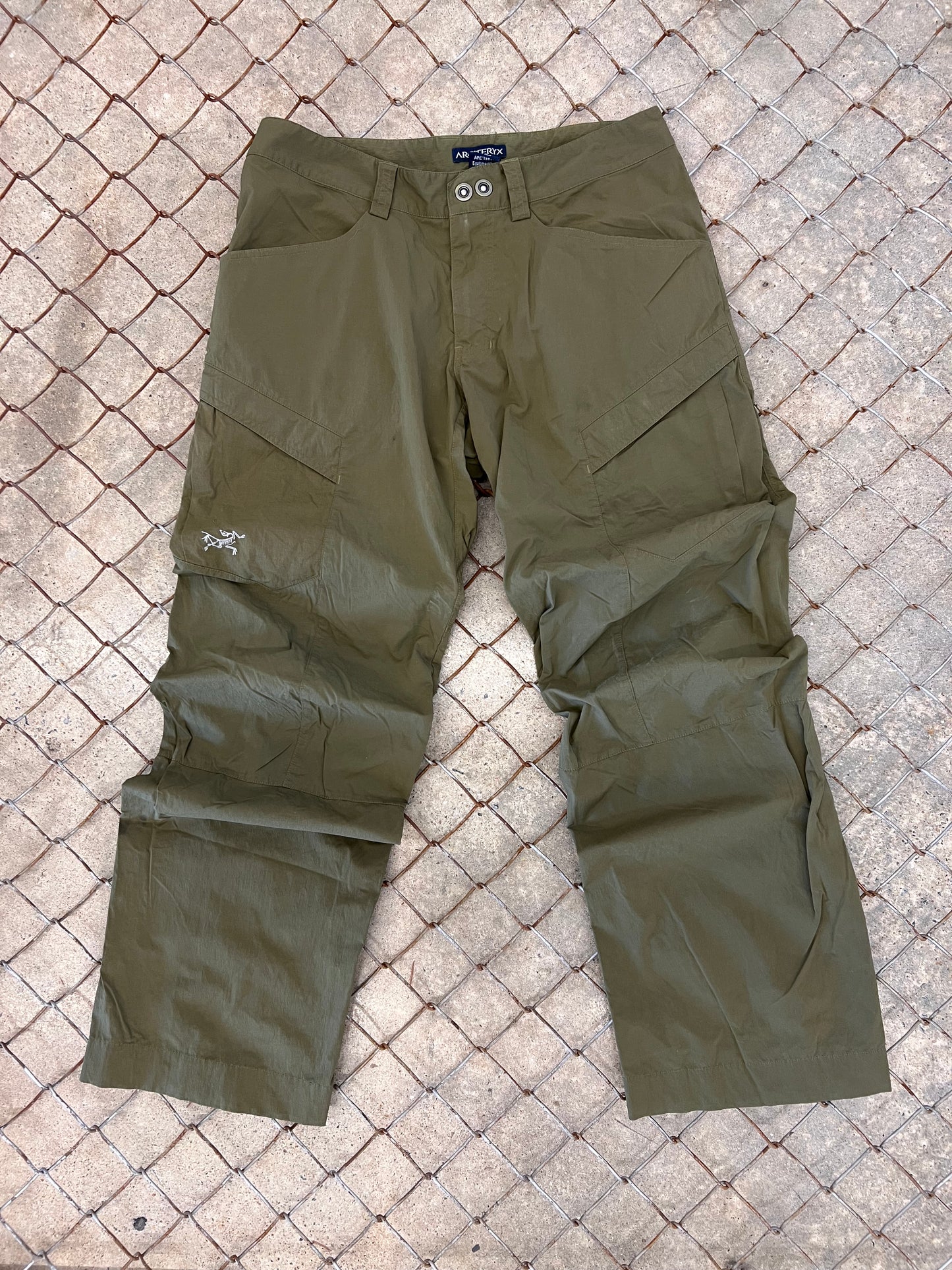 Arcteryx Olive Green Hiking Light Weight Pants