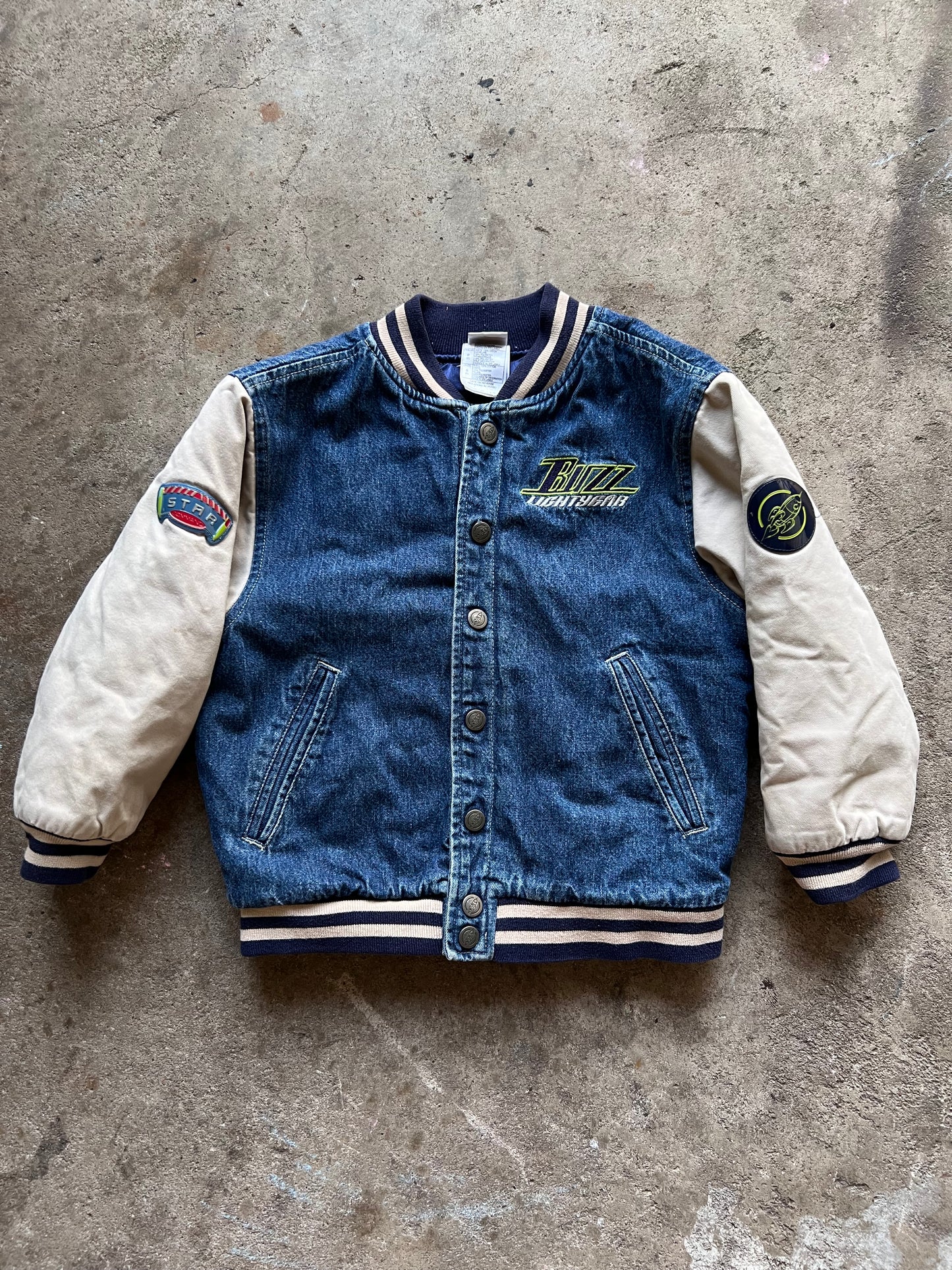 Vintage 90s Kids Disney Buzz Lightyear Varsity Jacket