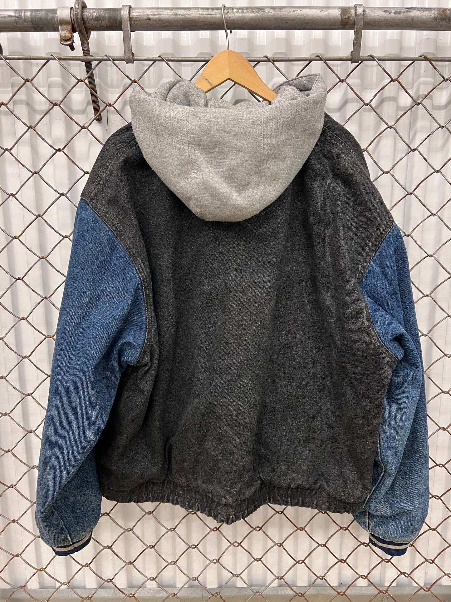 Vintage 90s Yukon Trail Denim Varsity Jacket