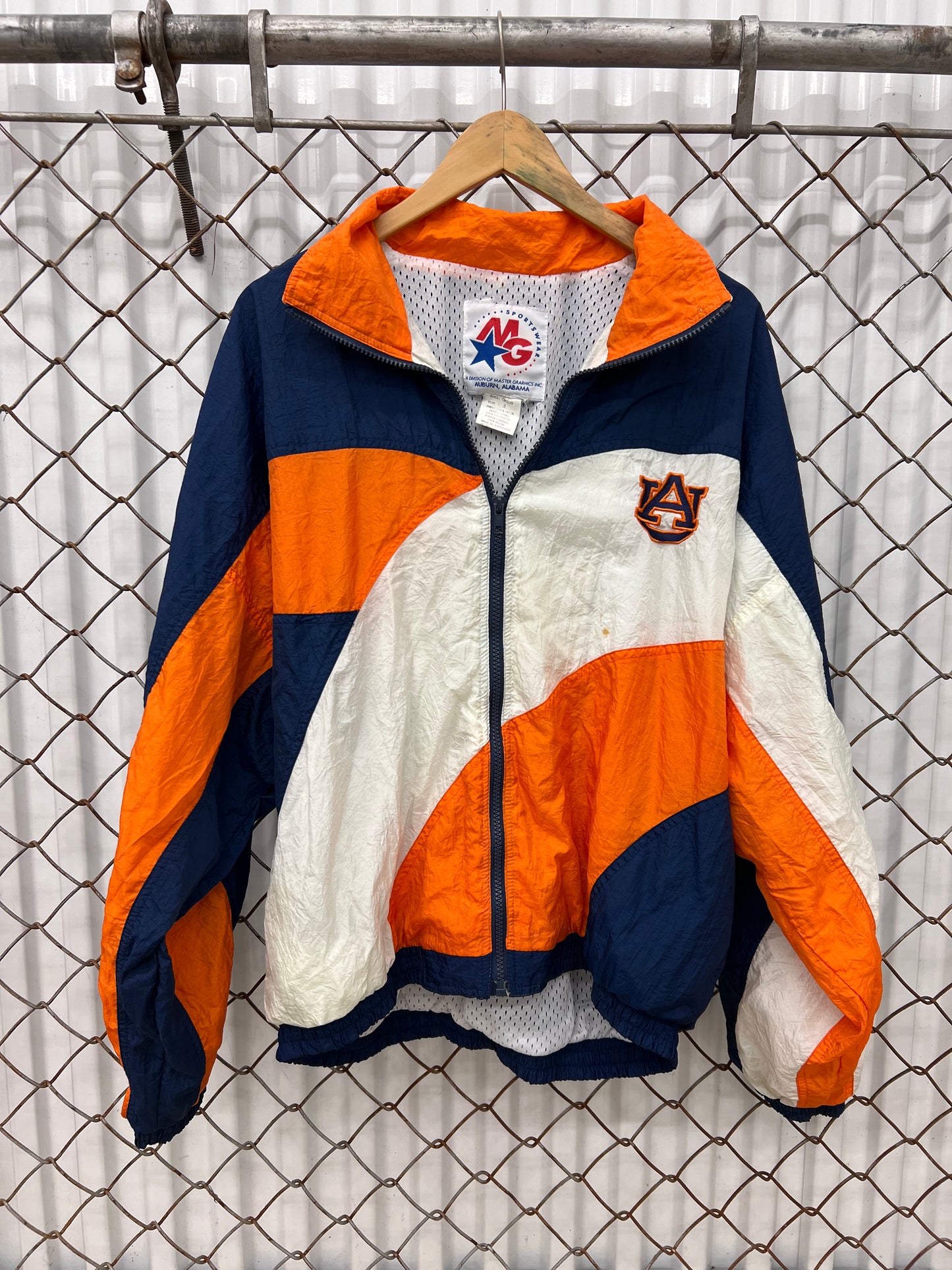 Vintage 90s Auburn Windbreaker Jacket