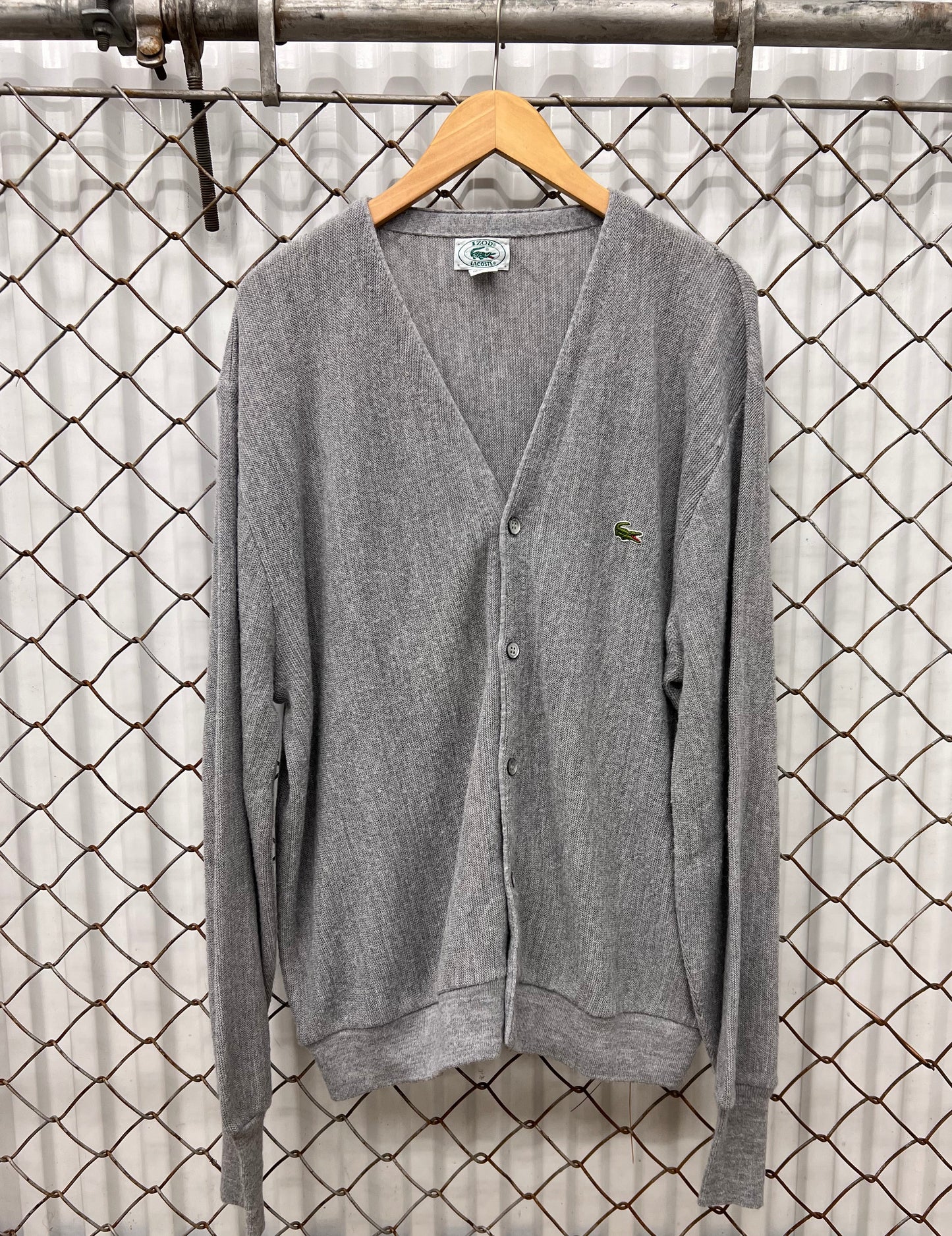 Vintage 80s Lacoste Cardigan Sweater