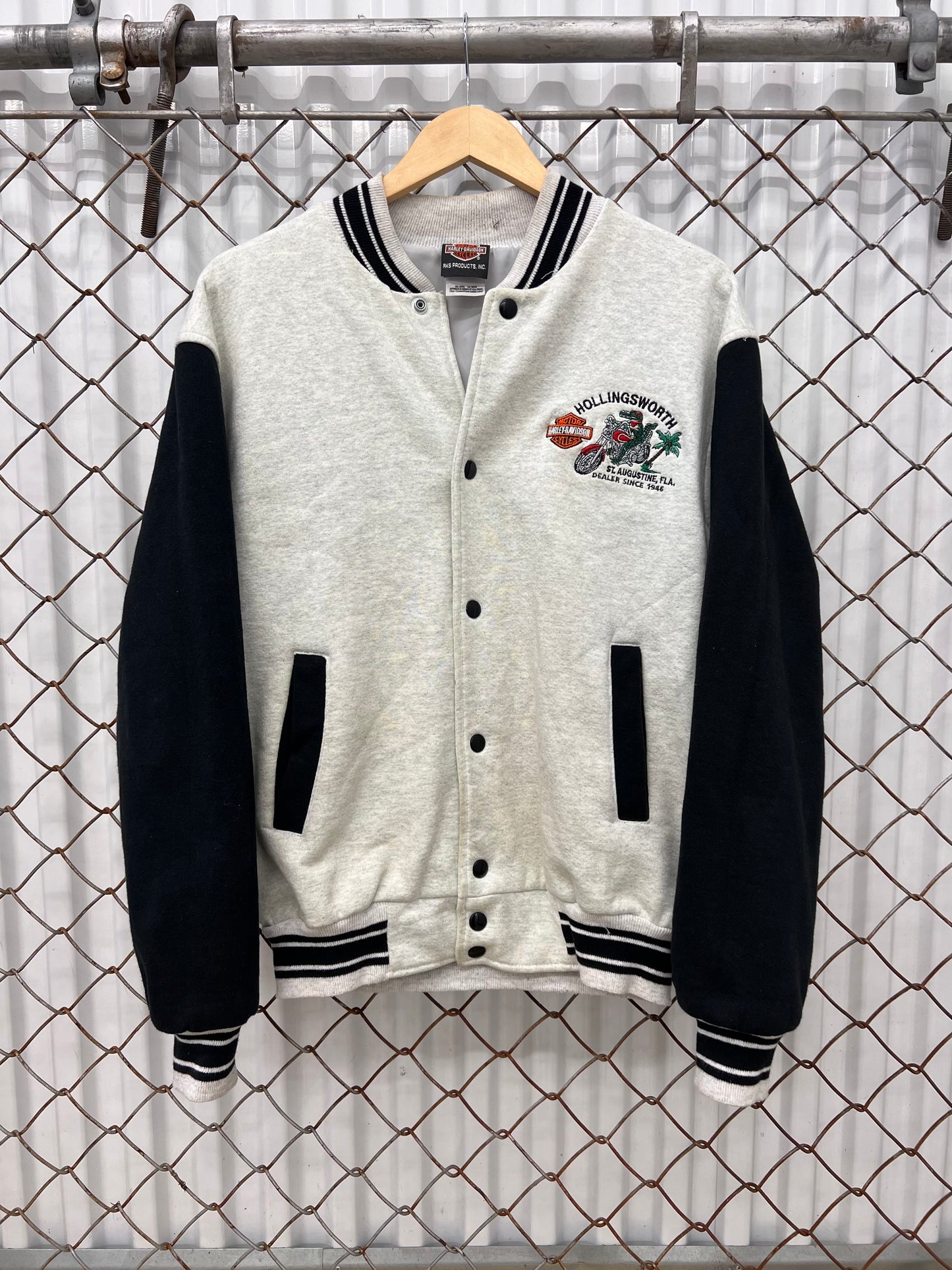 Vintage 90s Harley-Davidson Snap Varsity Jacket