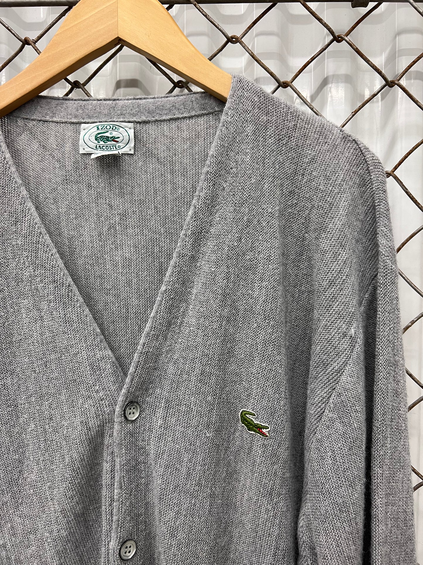 Vintage 80s Lacoste Cardigan Sweater