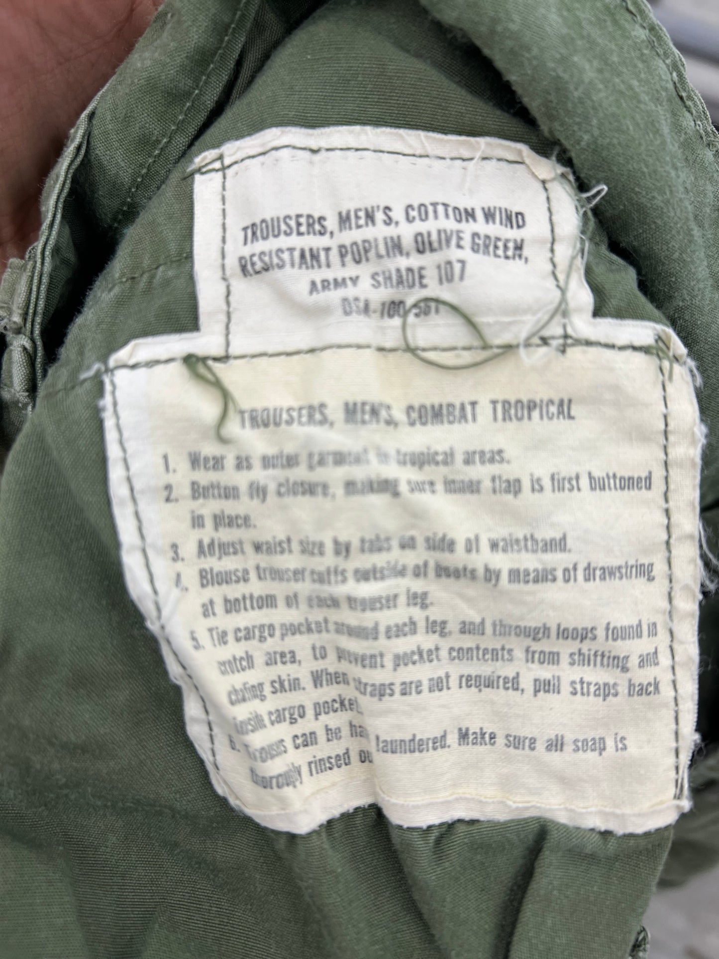 Vintage Vietnam 107 Military Trouser Cargo Pants