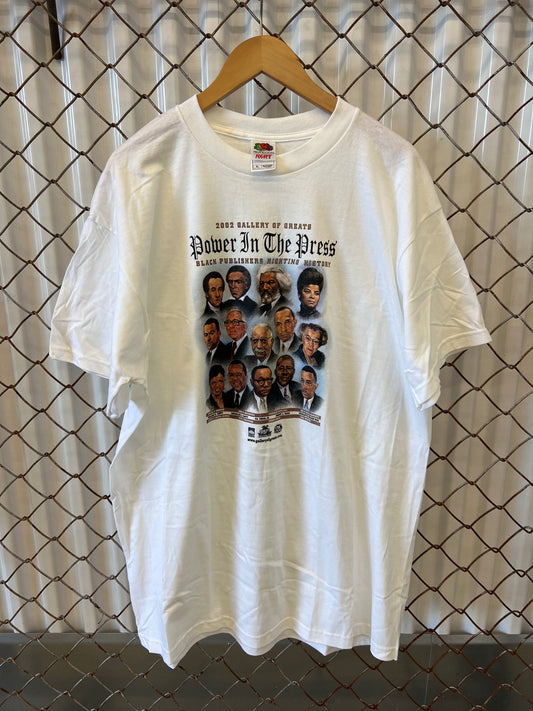 Vintage 2002 Black Publishers History Shirt