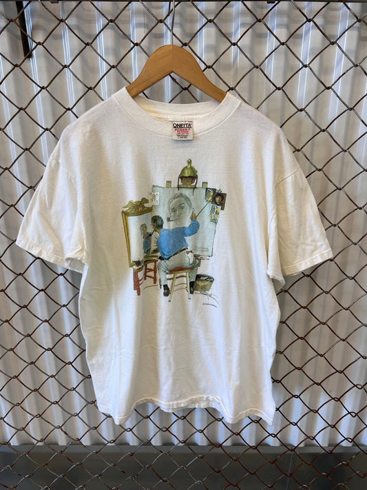 Vintage 90's Norman Rockwell Triple Self Portrait Shirt