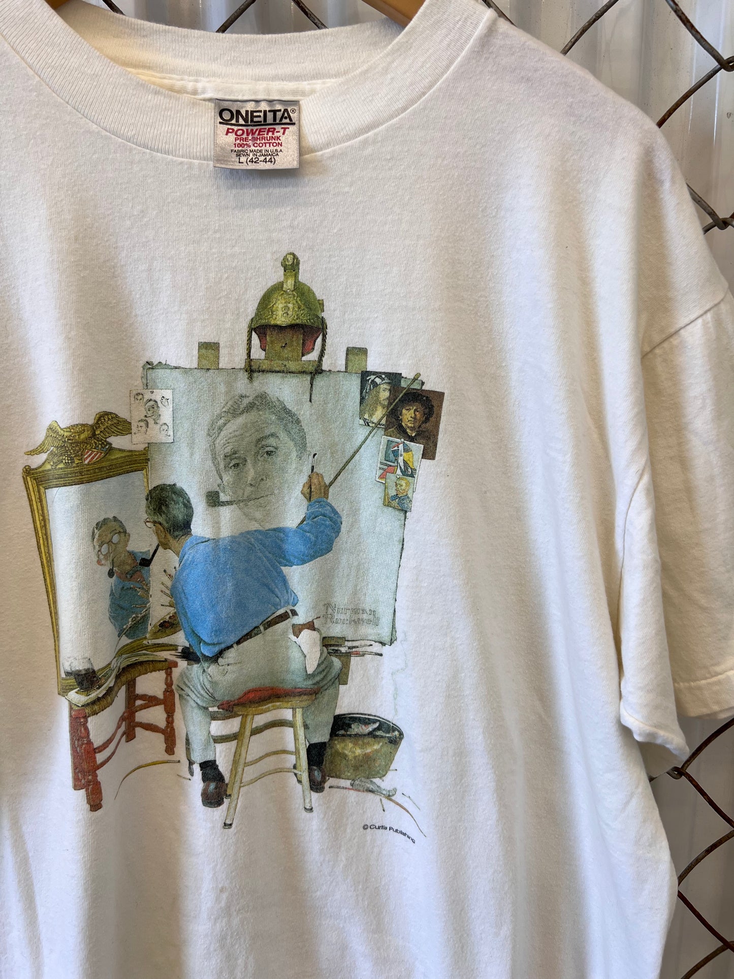 Vintage 90's Norman Rockwell Triple Self Portrait Shirt