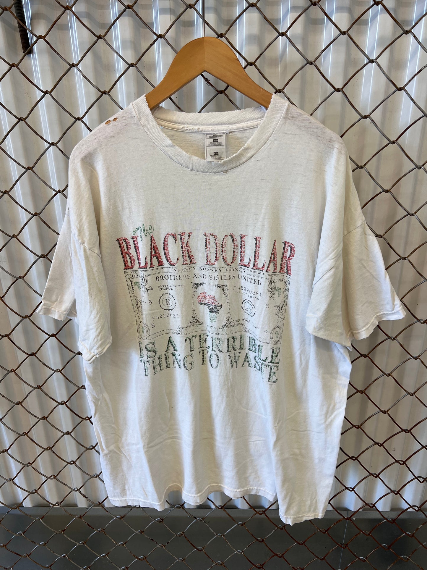 Vintage 90's Black Dollar Empowerment Shirt