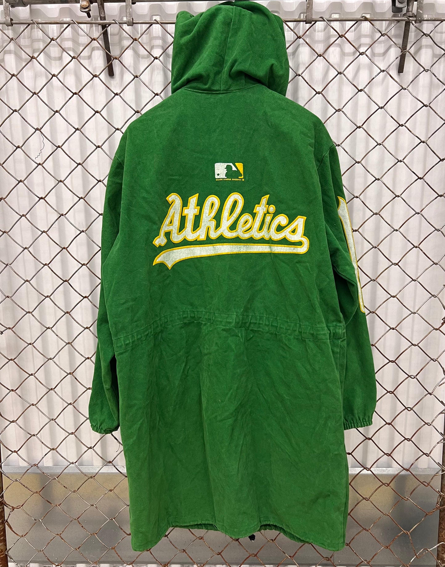Vintage 90's Oakland Athletics Trench Coat