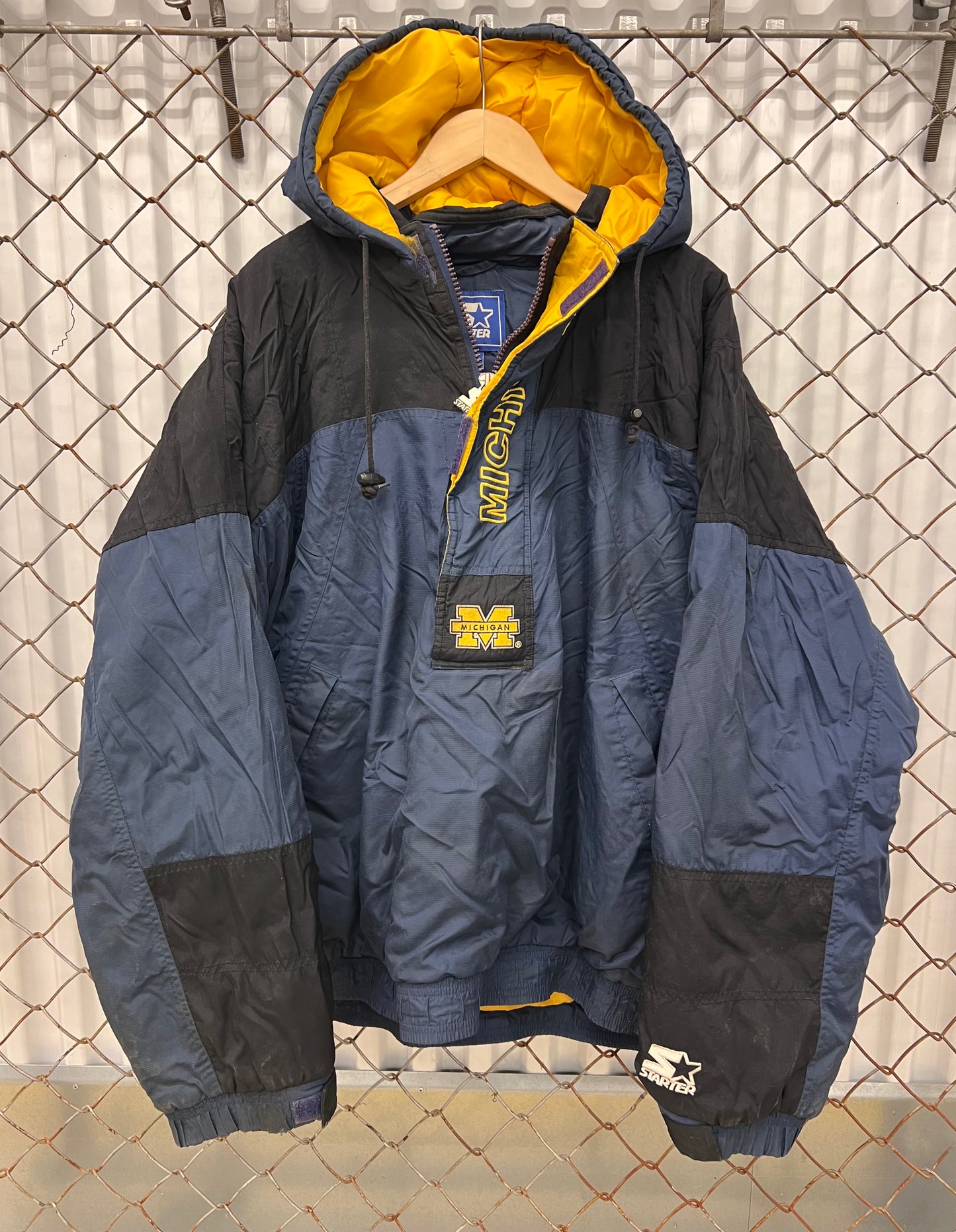 Vintage 90's Michigan Wolverines Starter Coat