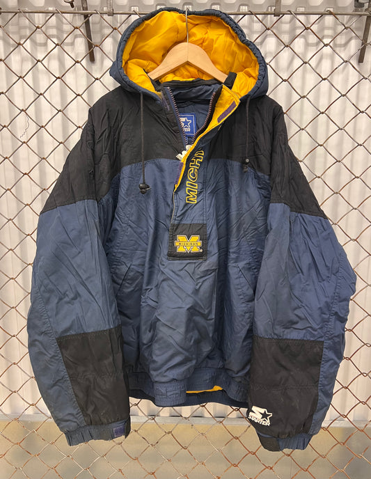 Vintage 90's Michigan Wolverines Starter Coat