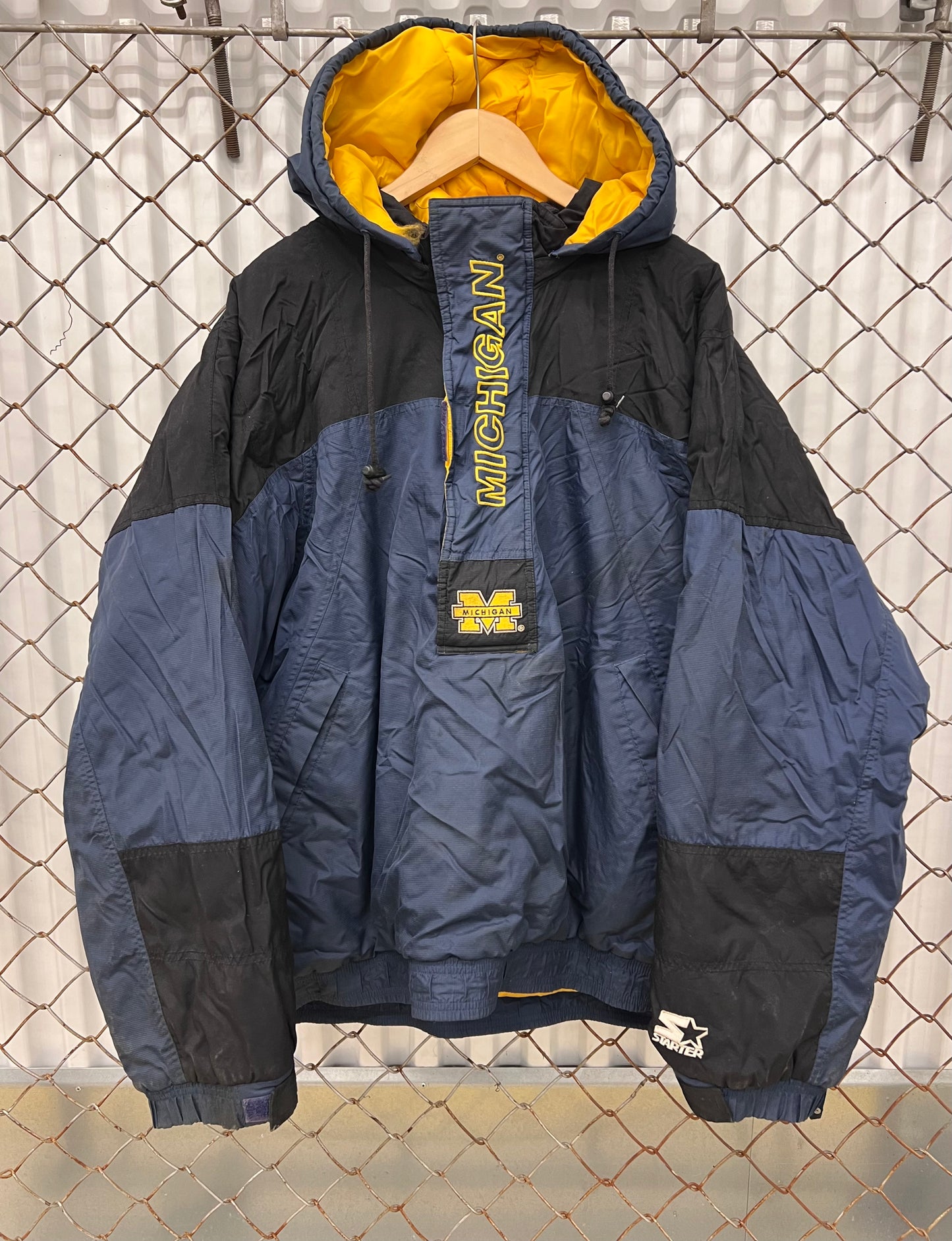 Vintage 90's Michigan Wolverines Starter Coat