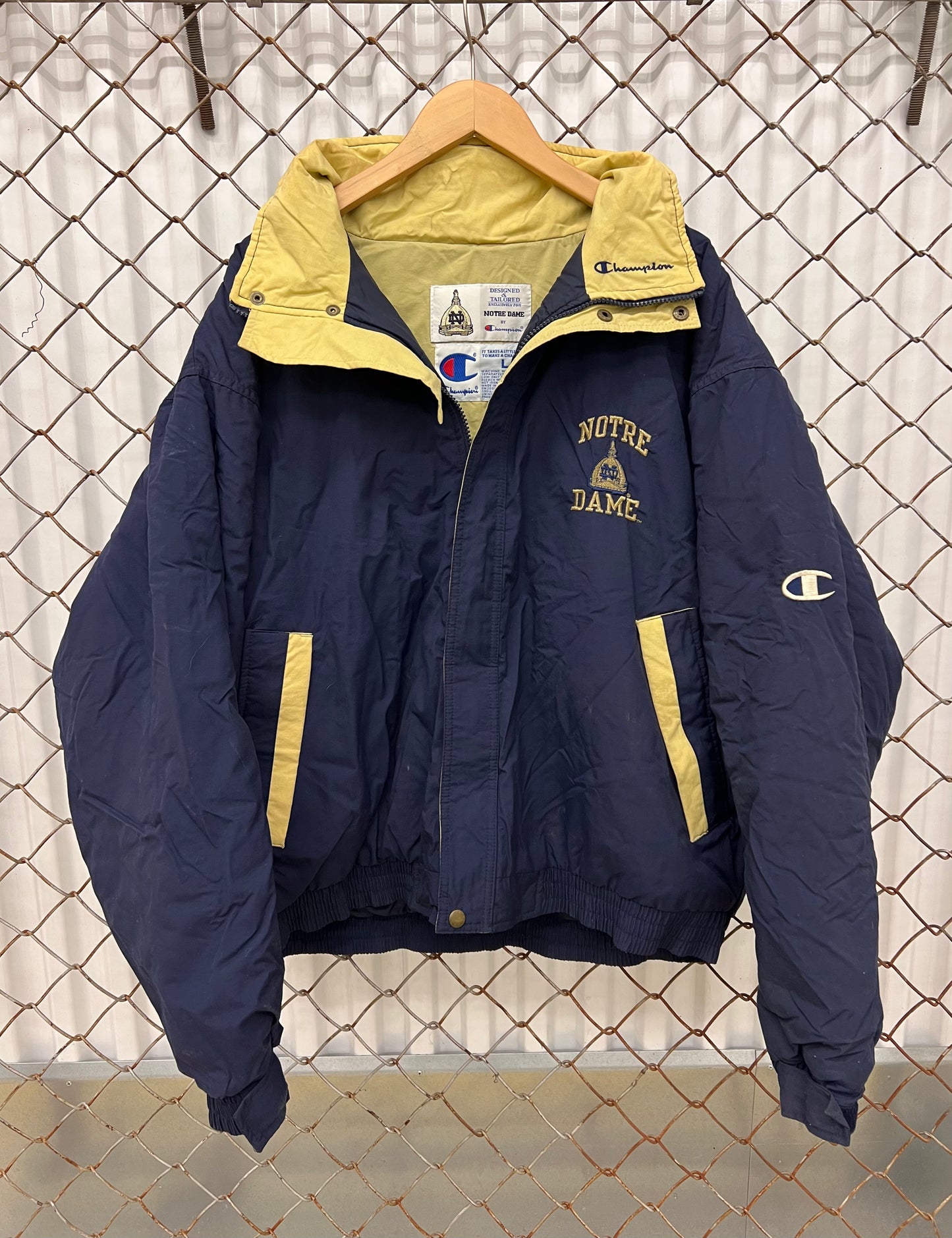 Vintage 90's Notre Dame Champion Coat