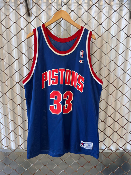 Vintage 90's Champion Grant Hill Detroit Pistons Jersey