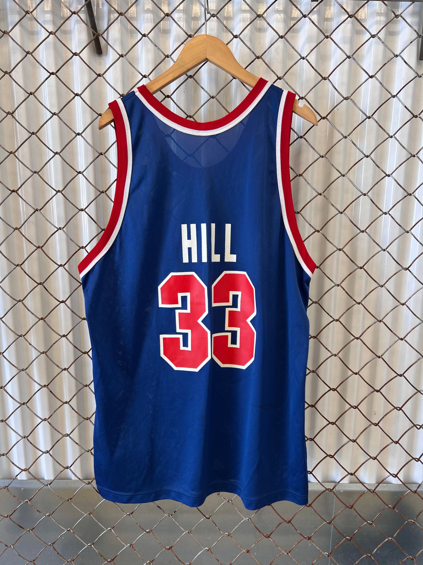 Vintage 90's Champion Grant Hill Detroit Pistons Jersey